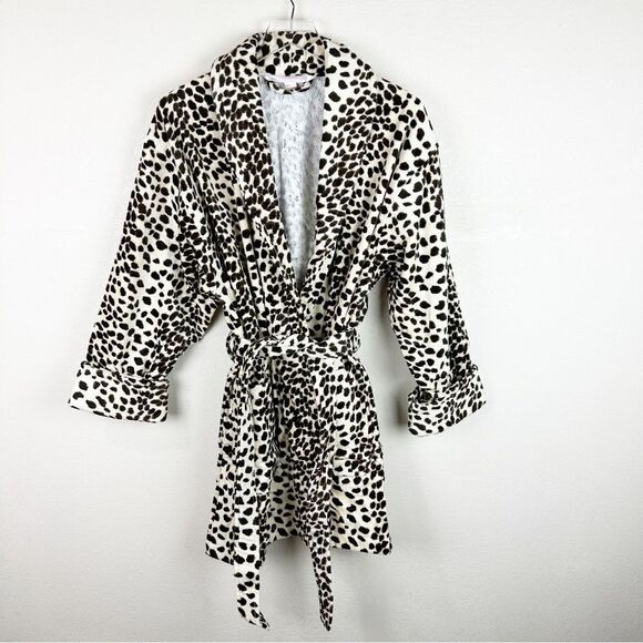 RARE Vntg 90s Victorias Secret Cheetah Animal Print Bath Towel Robe Small - Picture 1 of 6